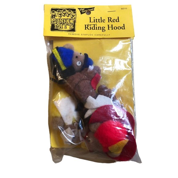 Monkey Mitt Finger Puppets Little Red Riding Hood Vintage Story Aid Homeschool N - Picture 3 of 5